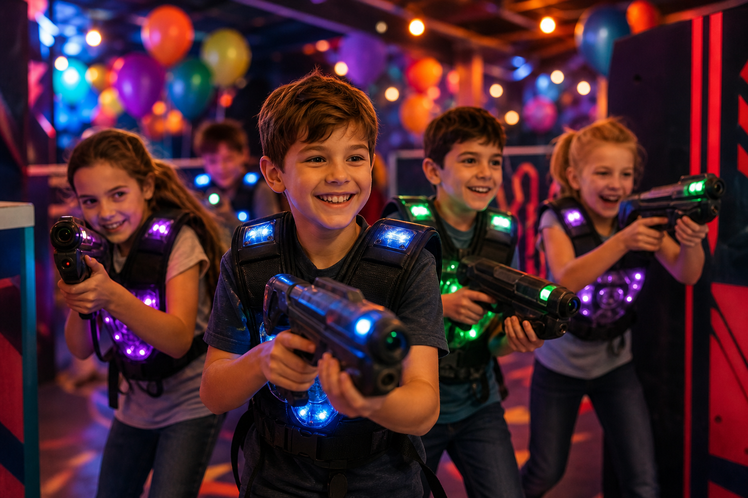 Laser tag birthday parties: arena format