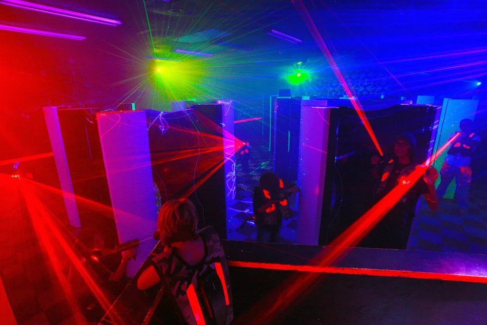 Laser tag arena interrior
